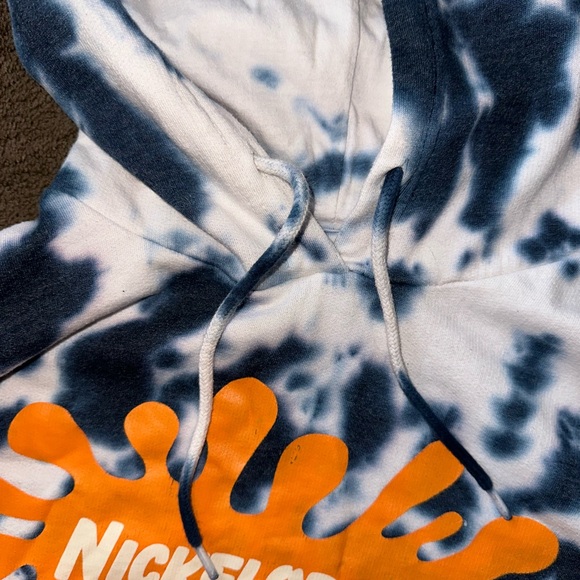 NWOT men’s super comfy 90s splat dye Nickelodeon icons cartoon pullover hoodie! - Picture 8 of 8